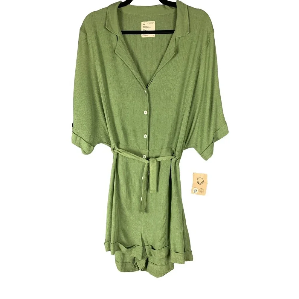 For Days Short Sleeve Utility Romper - Picture 3 of 7